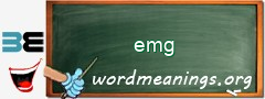 WordMeaning blackboard for emg